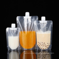 Custom Printed Black Zip Lock Foil Plastic Transparent Window Food Milk Packaging Bolsa Stand Up Pouch Zipper Mylar Bags